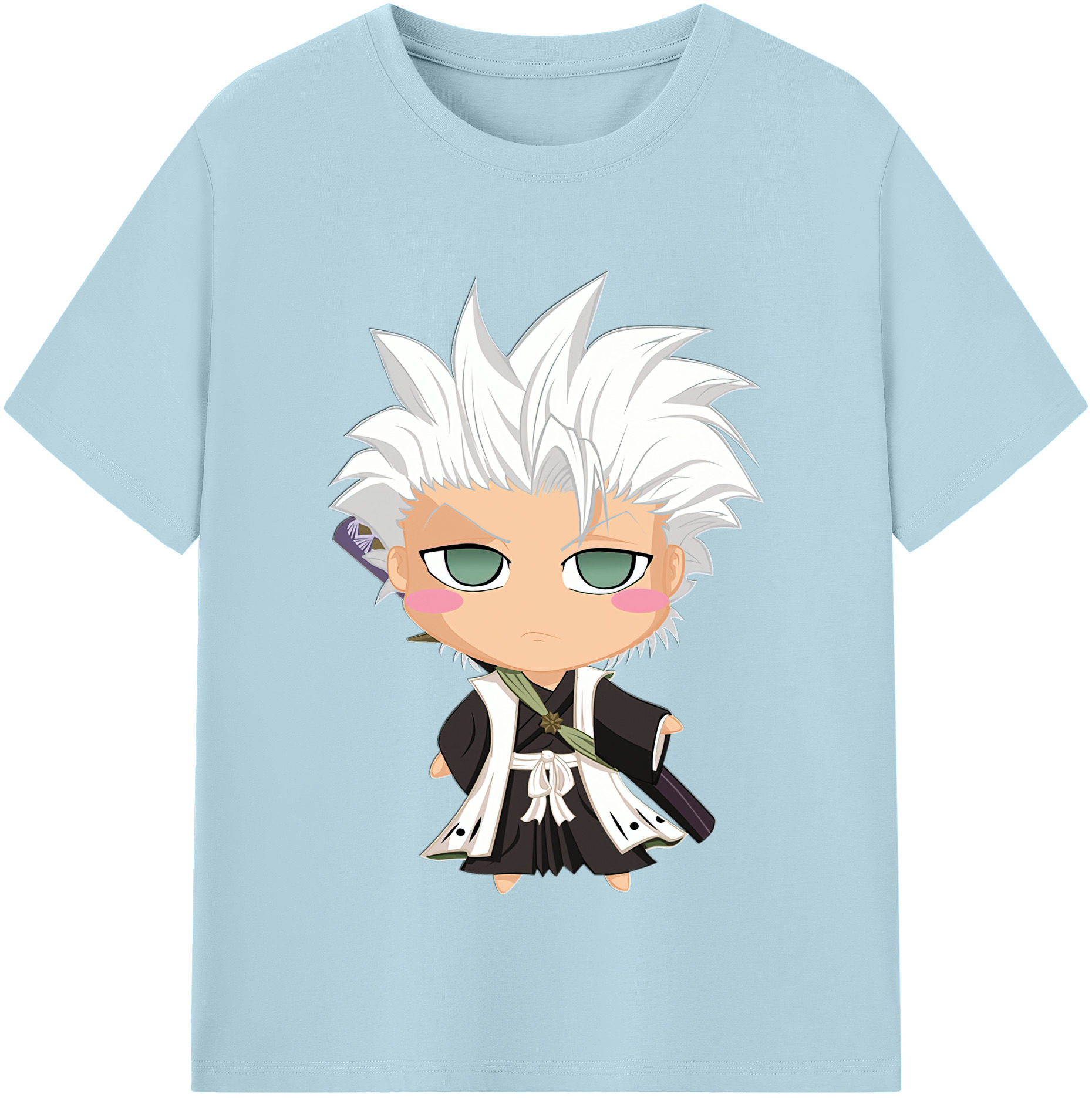 （画像用） ブリーチ 日番谷冬獅郎（ひつがや とうしろう） BLEACH Hitsugaya Toushirou 綿100％半袖Tシャツ（フロントプリント）